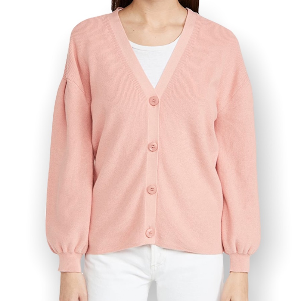 525 America Pleat Sleeve Cardigan NWT